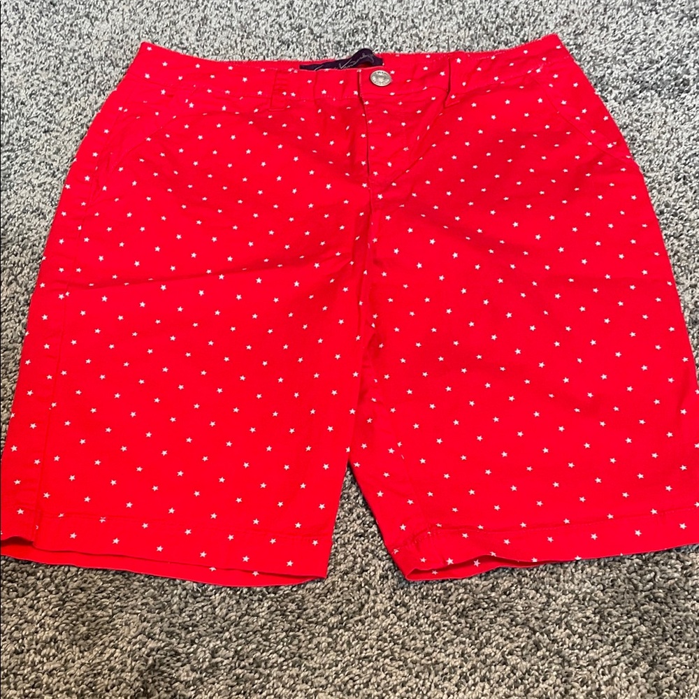 Gloria Vanderbilt Red/White Stars Shorts